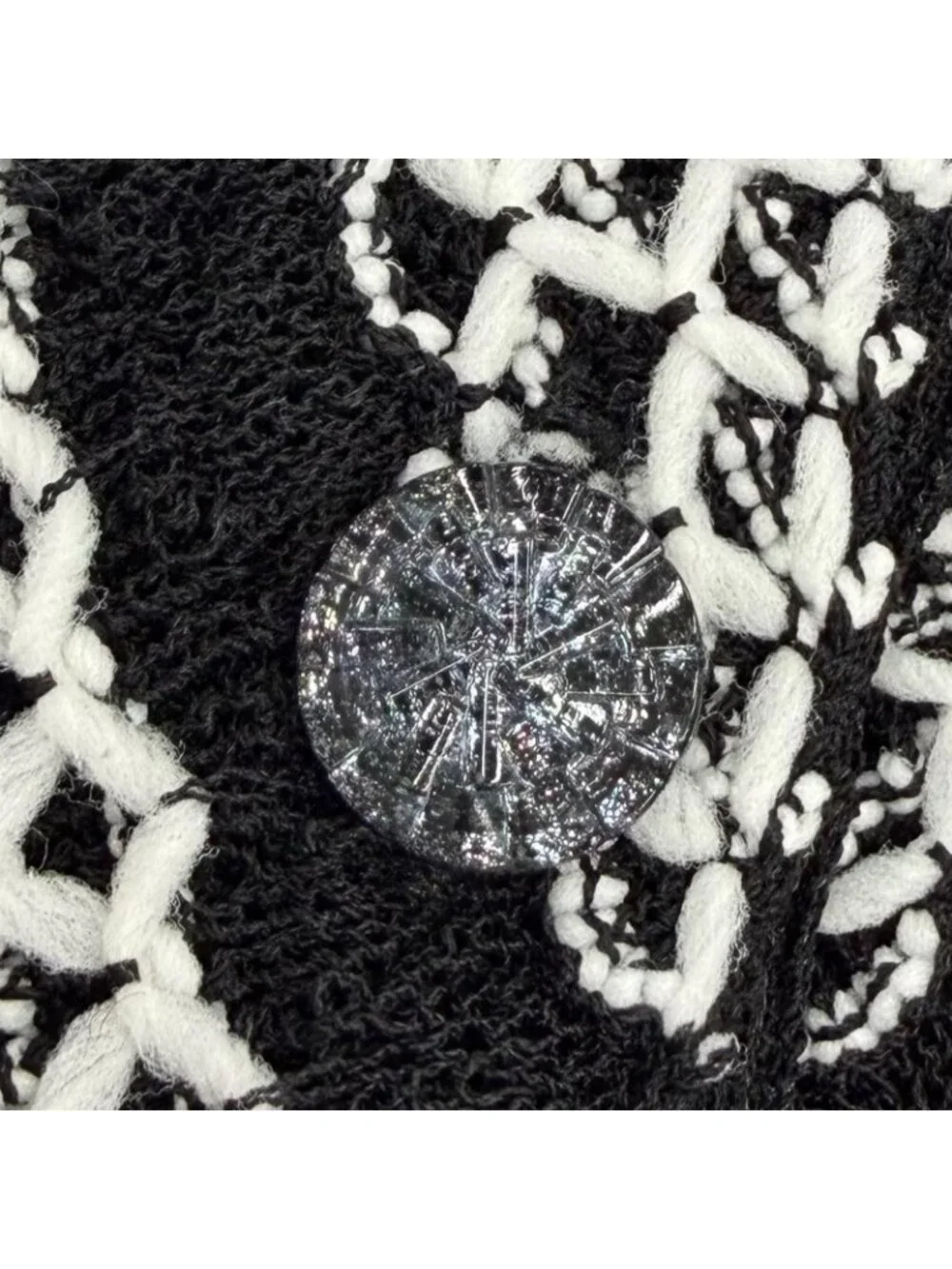 Chanel Front Cardigan Black
